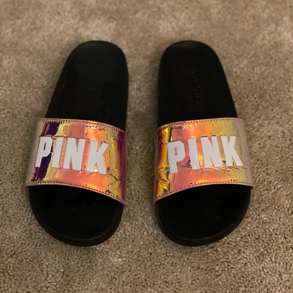 PINK slides MEDIUM shoe size 7/8